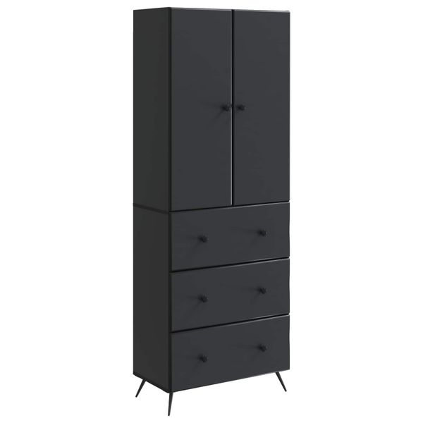 vidaXL Sada skríň 2 pcs Čierna 66 x 34,5 x 90 cm Kompozitné drevo