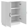vidaXL Servírovacia skriňa Biela 66 x 34,5 x 87 cm Kompozitné drevo
