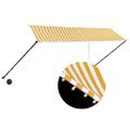 vidaXL Zaťahovacia markíza s LED 350x150 cm žlto-biela