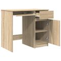 vidaXL Stôl dub sonoma 86x49x76 cm kompozitné drevo