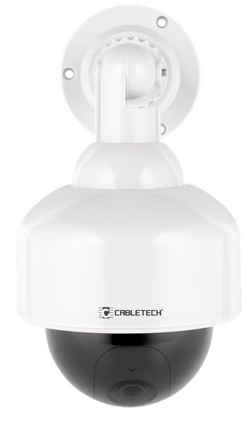 Atrapa otočnej kamery Cabletech URZ1008 DK-10PTZ, biela, LED dióda