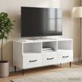 vidaXL TV skrinka Biela s vysokým leskom 102 x 34,5 x 50 cm