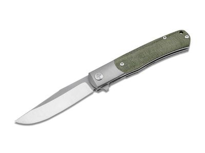 Böker Manufaktur Solingen 112943 TRPPR Micarta vreckový nôž 8,2cm, zelená, titán, Micarta, puzdro