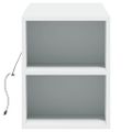 vidaXL TV nástenná skrinka s LED svetlami biela 135x31x39,5 cm