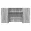 vidaXL Recepčný stôl sivý dub sonoma 200x50x103,5 cm kompozitné drevo