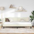 vidaXL Rohový rám postele s čelnou doskou Krémová 80 cm x 200 cm Zamat