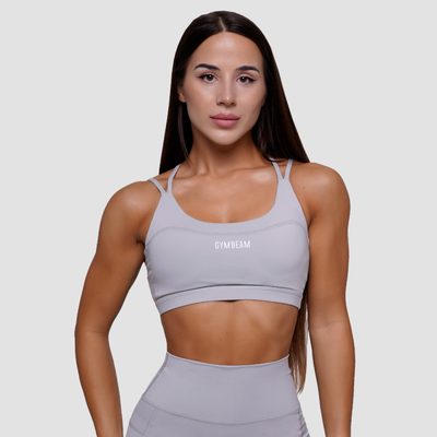 Športová podprsenka FIT Mist Grey - GymBeam, veľkosť S, veľkosť oblečenia S