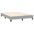 vidaXL Posteľný rám s boxspringom bledosivý 140x200 cm látka