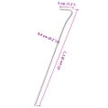 vidaXL Stanové kolíky 25 ks 23 cm Ø4 mm pozinkovaná oceľ