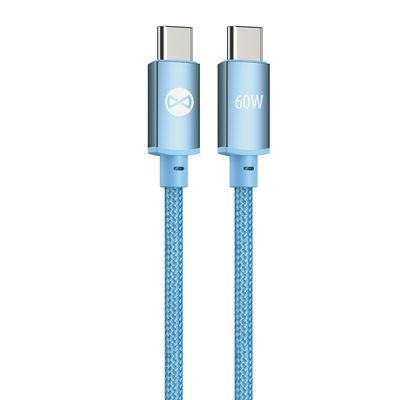 Forever Vibe cable USB-C - USB-C 1,0 m 60W sky blue