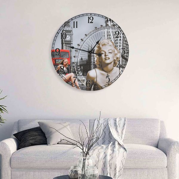 vidaXL Vintage nástenné hodiny 60 cm