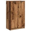 vidaXL Botník staré drevo 59x35x100,5 cm kompozitné drevo