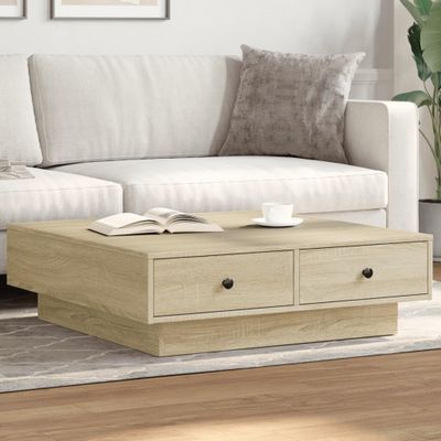 vidaXL Konferenčný stolík dub sonoma 90x90x28 cm drevotrieska