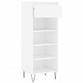 vidaXL Botník biely 40x36x105 cm spracované drevo