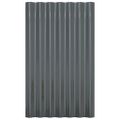 vidaXL Antracitové strešné panely 12 ks pozinkovaná oceľ 60x36 cm