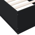 vidaXL Posteľný rám s LED svetlami čierny 75x190 cm kompozitné drevo