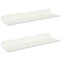 vidaXL Závesná polica 2 ks Biely 30 x 9 x 2,5 cm Oceľ