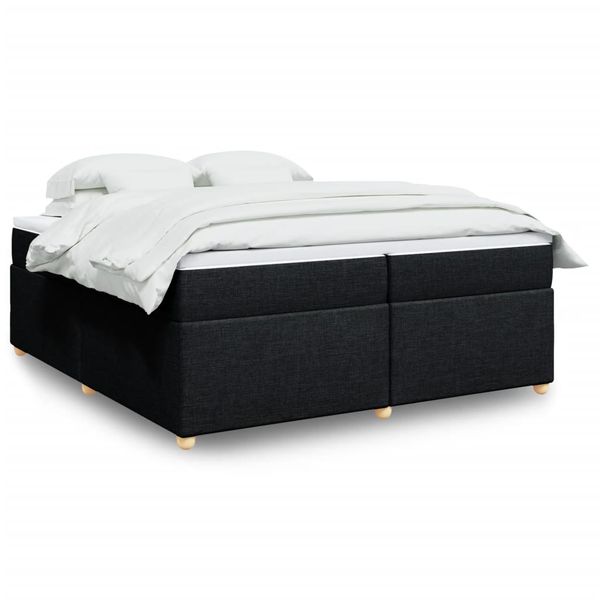vidaXL Boxspring posteľ s matracom čierna 200x200 cm látka