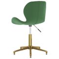 335043 vidaXL Swivel Dining Chair Dark Green Velvet