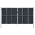 vidaXL Záhradná brána z ocele 400x175 cm antracitová
