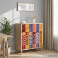 vidaXL Servírovacia skriňa ESSEN Sonoma 69 x 33 x 75 cm