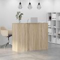 vidaXL Recepčný stôl dub sonoma 135x50x103,5 cm kompozitné drevo