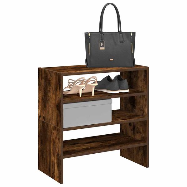 vidaXL Stojany na topánky 2 ks stohovateľné tmavý dub 60x30x30,5 cm