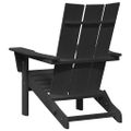 vidaXL Skladacia Adirondack kreslo Čierna 80,5 x 74,5 x 92 cm HDPE