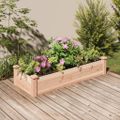 vidaXL Záhradný vyvýšený záhon s vložkou 120x45x25 cm masívna jedľa