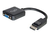 DP to VGA Adapter Converter - Black - M/F - Kábel DisplayPort - DisplayPort (M) do HD-15 (VGA) (F) - 20.32 cm - opatrený západkou - čierna