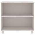 vidaXL Komoda HAMAR, biela 85x35x80 cm, borovicový masív