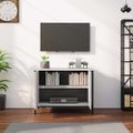 vidaXL TV skrinka s dvierkami sivá sonoma 60x35x45 cm spracované drevo