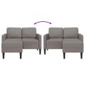 vidaXL 2-miestna pohovka s leňoškou v tvare L taupe látka 125 cm