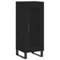 vidaXL Komoda čierna 34,5x34x90 cm spracované drevo