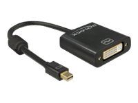 Video adaptér - jeden spoj - Mini DisplayPort (M) do DVI-I (F) - DisplayPort 1.2 - 20 cm - krídlové skrutky, podporuje 4K - čierna