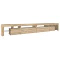 vidaXL TV skrinka s LED svetlami dub sonoma 290x36,5x40 cm