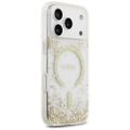 Puzdro Guess Resin Bottom Glitter MagSafe pre iPhone 17 Pro zlatá