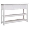 vidaXL Komoda biela 115x30x76 cm drevená