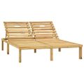 vidaXL Dvojité ležadlo s podložkami impregnované borovicové drevo
