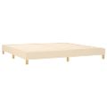 vidaXL Posteľný rám s boxspringom krémová 200x200 cm látka