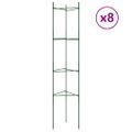 vidaXL Mriežky na paradajky 8 ks 154 cm oceľ a PP