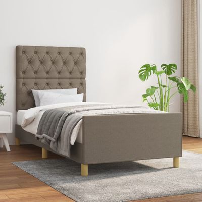 vidaXL Rám postele bez matraca Taupe 80x200cm Látka