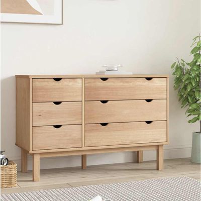 vidaXL Skrinka so zásuvkami OTTA 111x43x73,5 cm, borovica