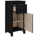 vidaXL Komody 2 ks čierne 40x35x80 cm borovicový masív
