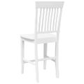 vidaXL Barové stoličky 2 ks, biele, masívne drevo, guma