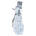 LED vianočný snehuliak ratanový, 82 cm, vonk./vnút., studená biela, časovač