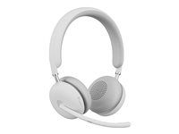 Logitech Zone Wireless 2 - Slúchadlá - cez hlavu - Bluetooth - bezdrôtové - potlačenie hluku - USB-C cez adaptér Bluetooth - biela - certifikované pre Microsoft Teams