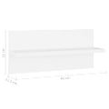 vidaXL Nástenné police 4 ks biele 40x11,5x18 cm drevotrieska