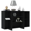 vidaXL Komoda čierna 120x30x75 cm drevotrieska