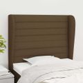 vidaXL Čelo postele so záhybmi tmavohnedé 83x23x118/128 cm látka